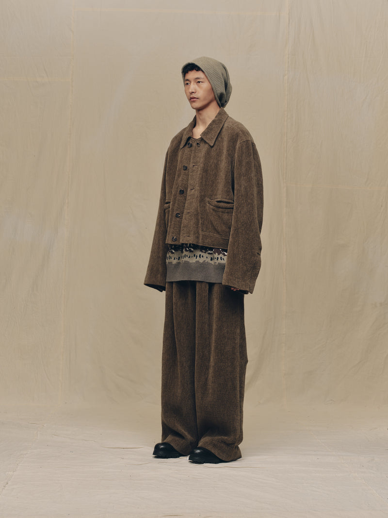 CHENILLE CLOTH CROPPED WORKER – ZIGGY CHEN