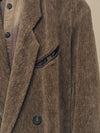 CORDUROY DOUBLE-BREASTED LONG COAT
