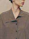 ASYMMETRIC COLLAR SHIRT