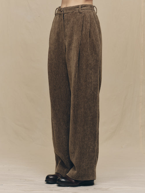 CORDUROY WIDE-LEG TROUSERS