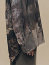DIGITAL PRINT ASYMMETRIC COLLAR SHIRT