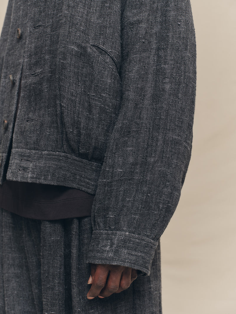 SPREAD COLLAR CROPPED JACKET – ZIGGY CHEN