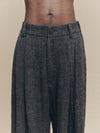 DROP CROTCH WIDE LEG TROUSERS