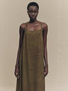 SLEEVELESS SILK DRESS