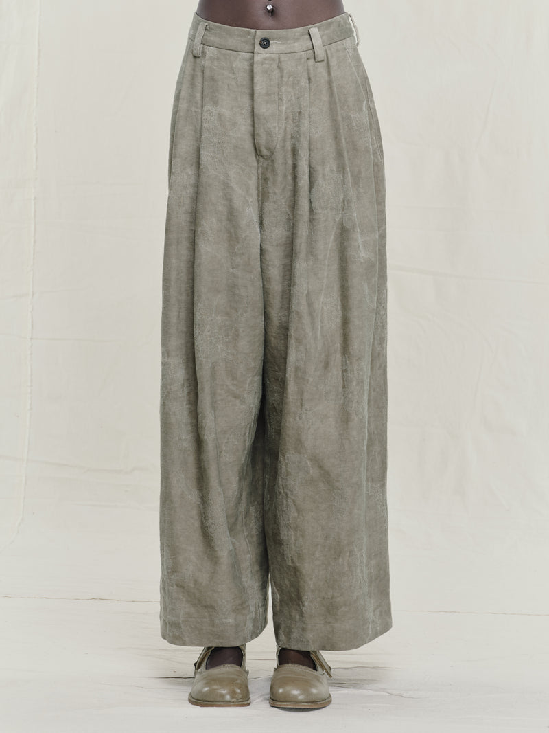 JACQUARD WIDE-LEG TROUSERS – ZIGGY CHEN