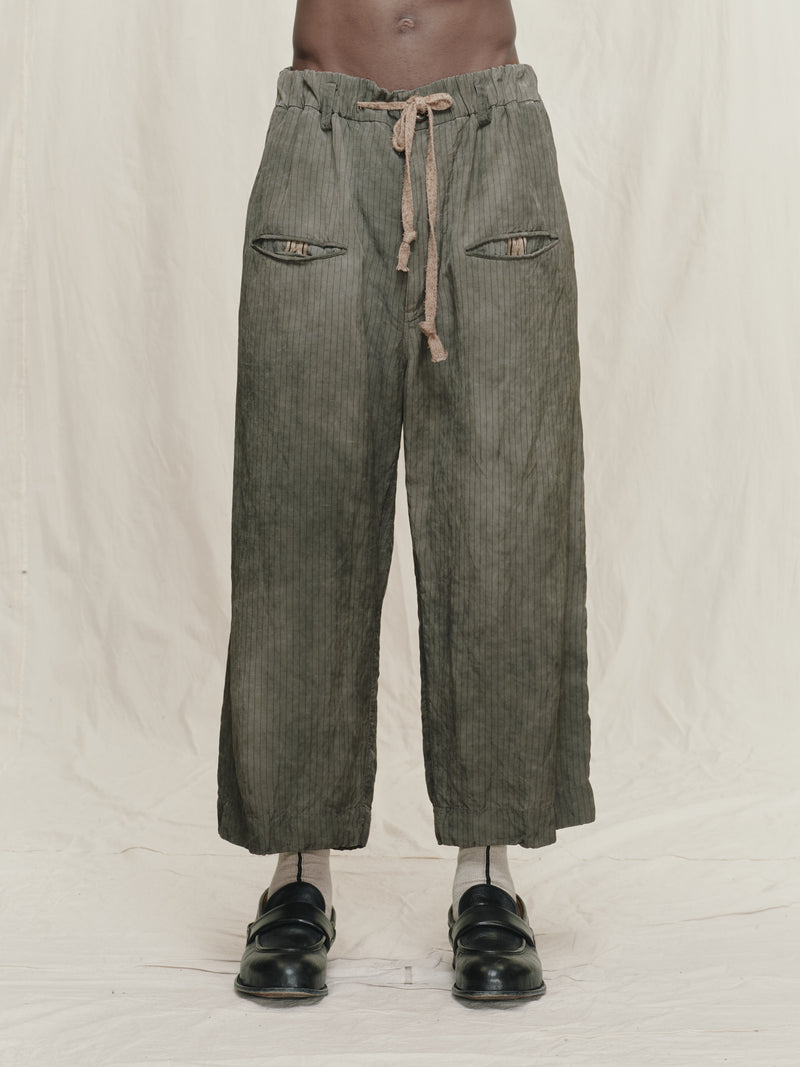 STRIPED DRAWSTRING TROUSERS – ZIGGY CHEN