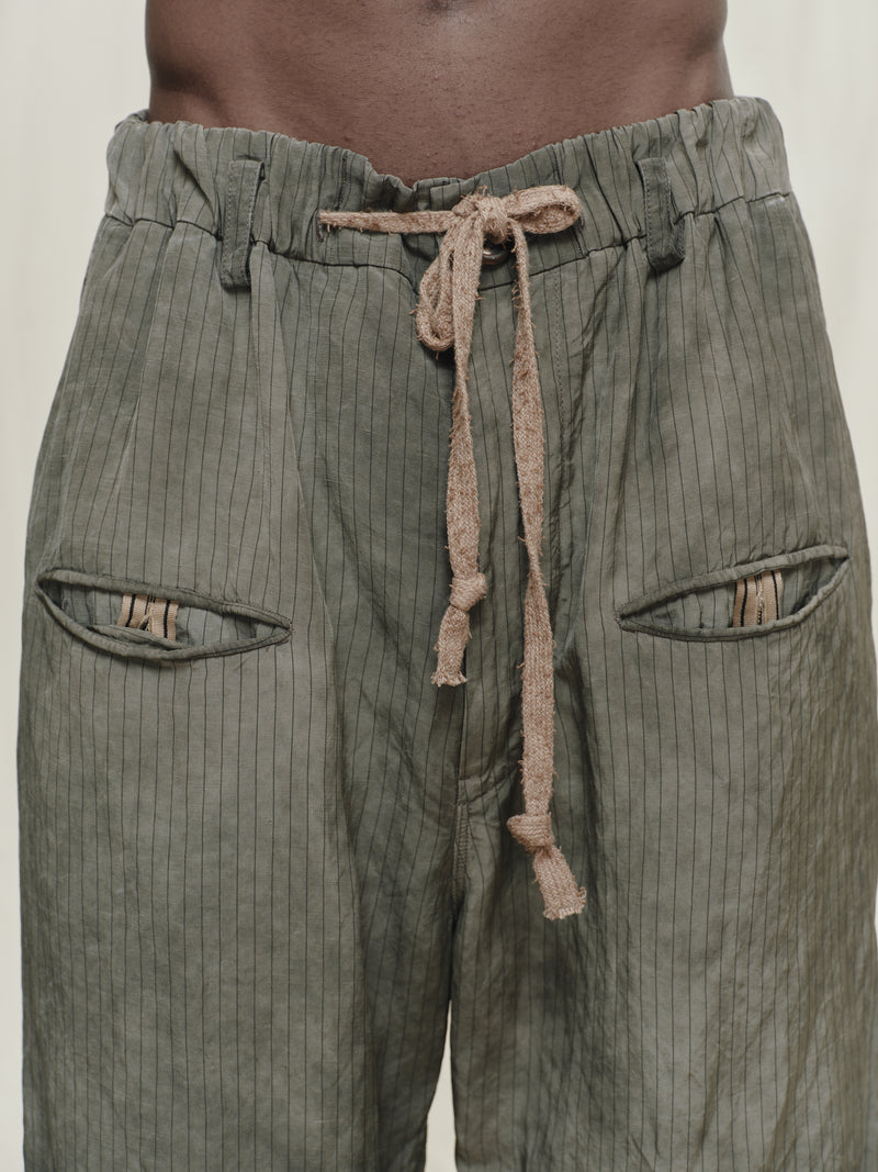 STRIPED DRAWSTRING TROUSERS – ZIGGY CHEN