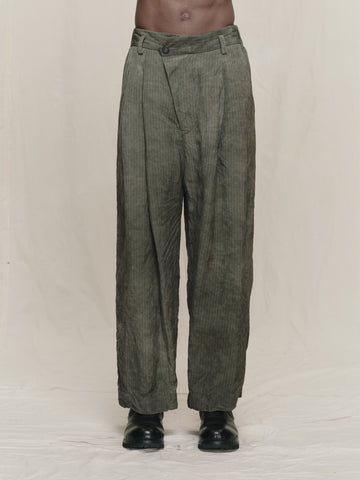 DROP-CROTCHED PLEATED TROUSERS – ZIGGY CHEN