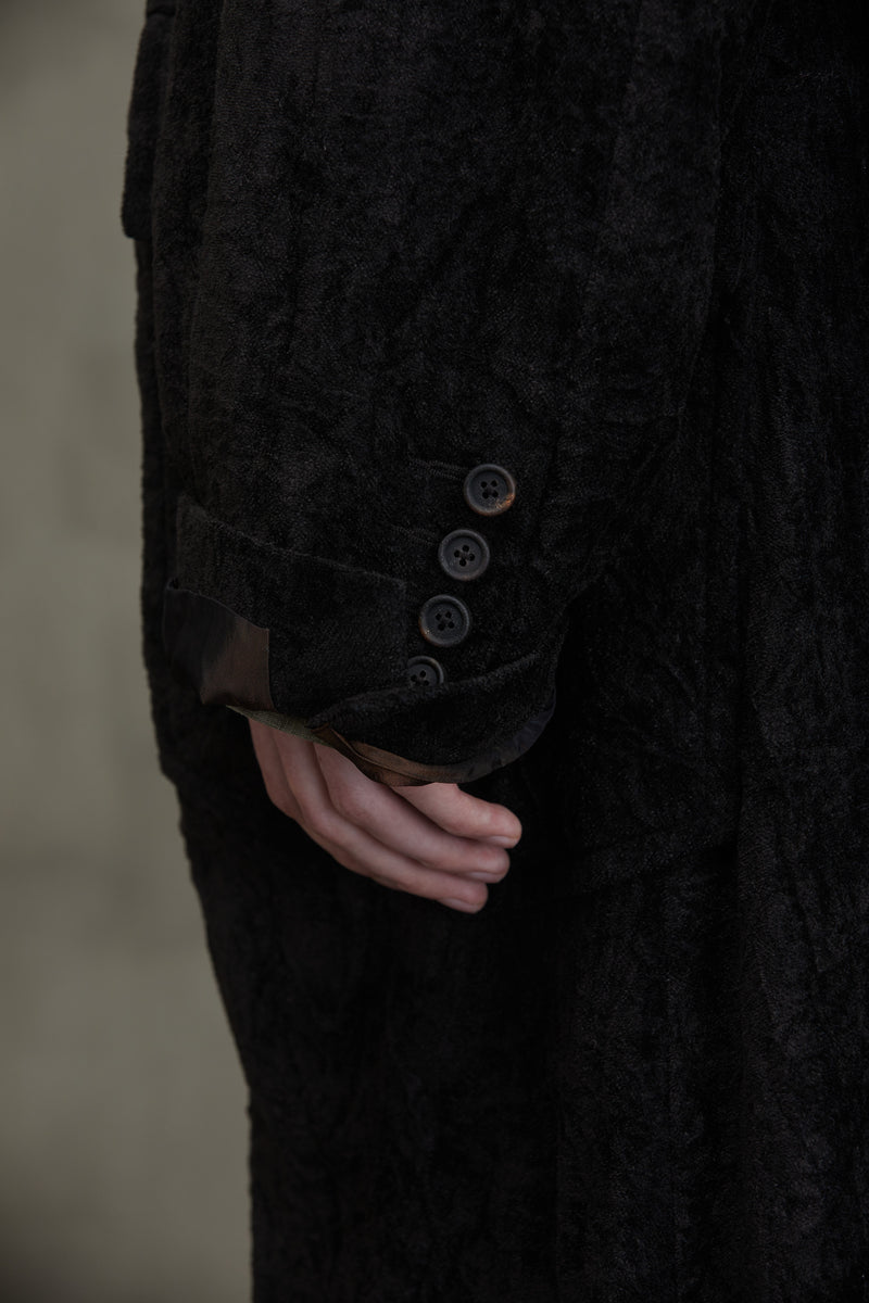 VELVET LUMPED COAT