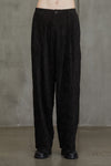 VELVET FRONT PLEAT TROUSERS