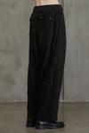 VELVET FRONT PLEAT TROUSERS