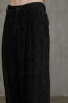 VELVET FRONT PLEAT TROUSERS