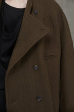 DOUBLE-BREASTED STAND COLLAR COAT