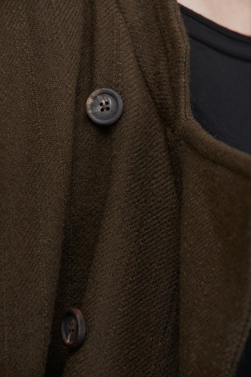 DOUBLE-BREASTED STAND COLLAR COAT