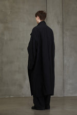 OVERSIZED HIGH COLLAR LONG COAT