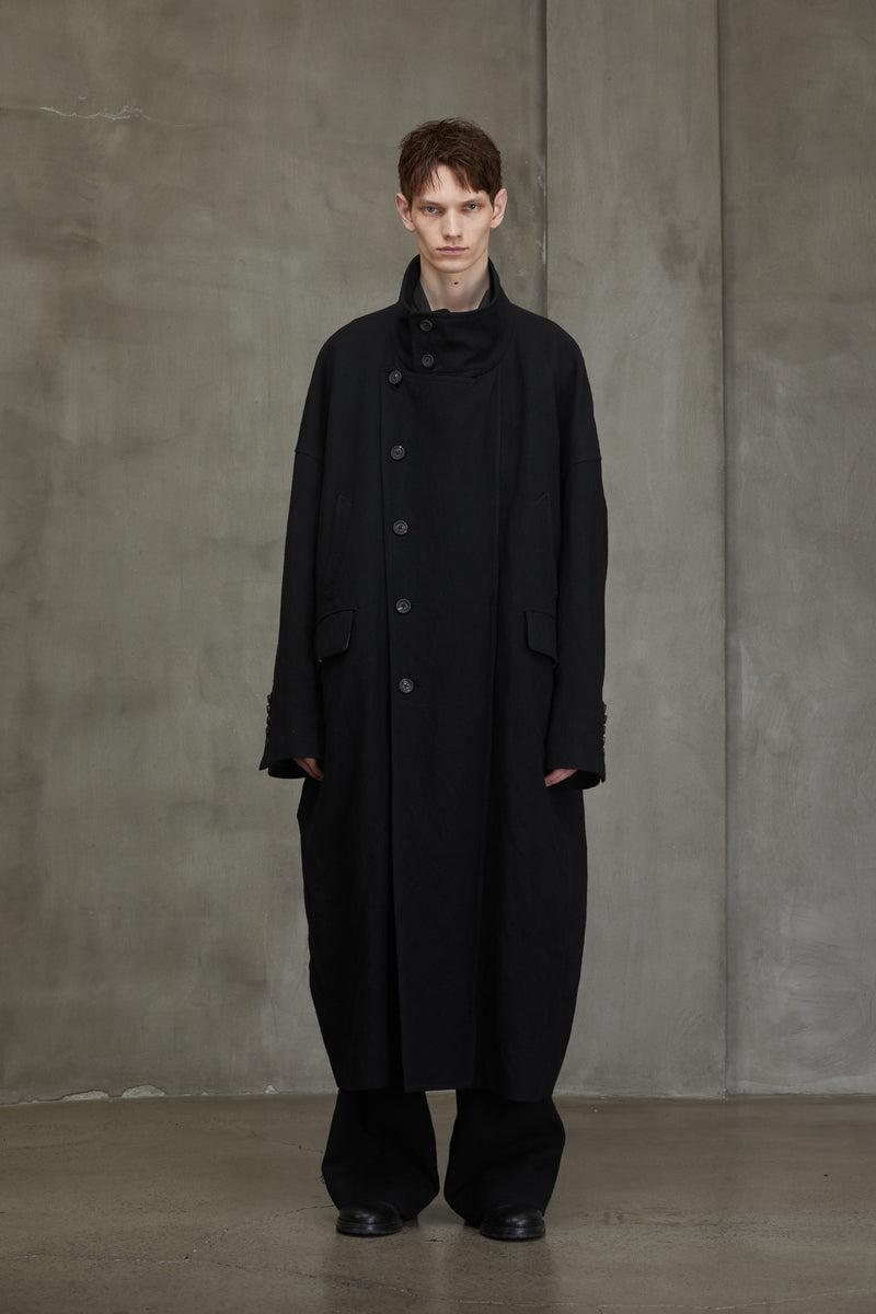 OVERSIZED HIGH COLLAR LONG COAT