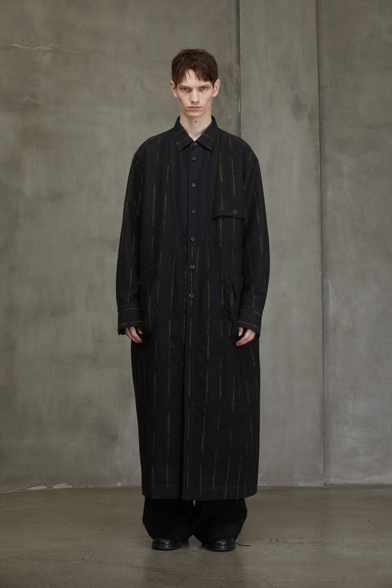 PLEATED LONG SHIRT