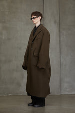 PEAK COLLAR LUMPED COAT