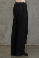 ARTICULATED KNEE WIDE LEG TROUSERS