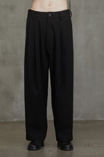 DROP CROTCH WIDE-LEG TROUSERS