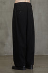 DROP CROTCH WIDE-LEG TROUSERS