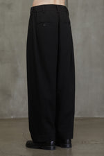 DROP CROTCH WIDE-LEG TROUSERS