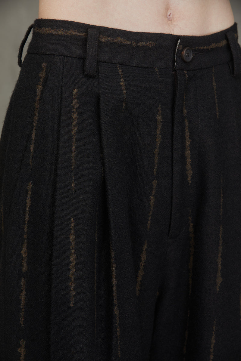 JACQUARD WIDE LEG TROUSERS