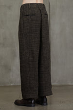 DROP CROTCH WIDE-LEG TROUSERS