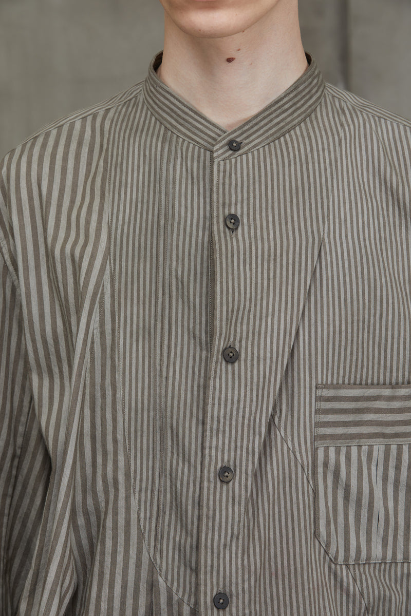 ASYMMETRIC PLEATED SHIRT