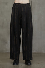 DROP CROTCH WIDE-LEG TROUSERS