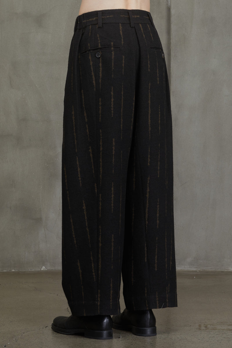 DROP CROTCH WIDE-LEG TROUSERS