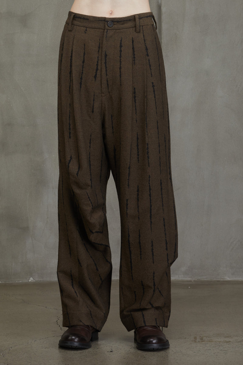 JACQUARD LUMPED TROUSERS