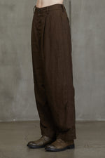 PLEATED WIDE LEG TROUSERS