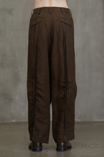 PLEATED WIDE LEG TROUSERS