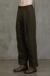 PLEATS TAPERED TROUSERS