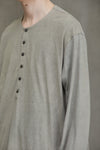 HENLEY-NECK LONG SLEEVE T-SHIRT