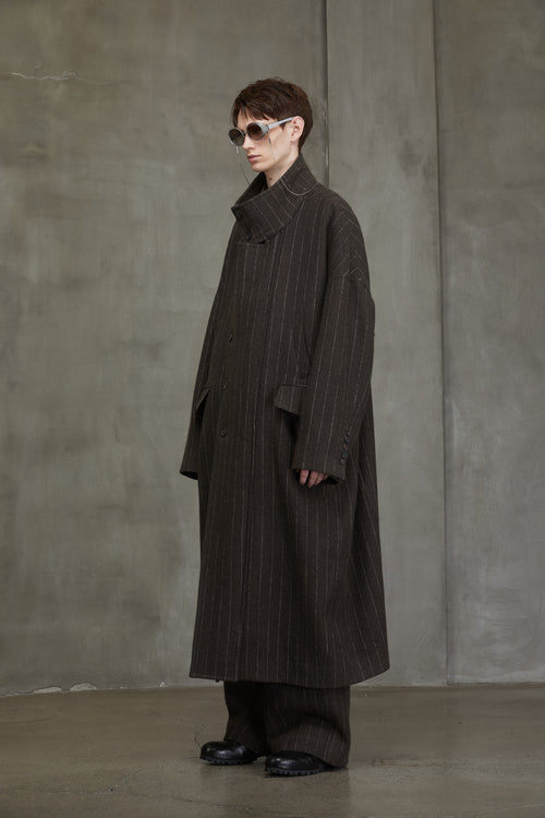 OVERSIZED HIGH COLLAR LONG COAT