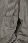 PLEATED STRIPE SHIRT