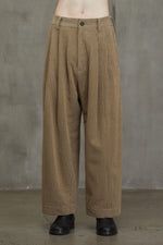 CORDUROY DROP CROTCH TROUSERS