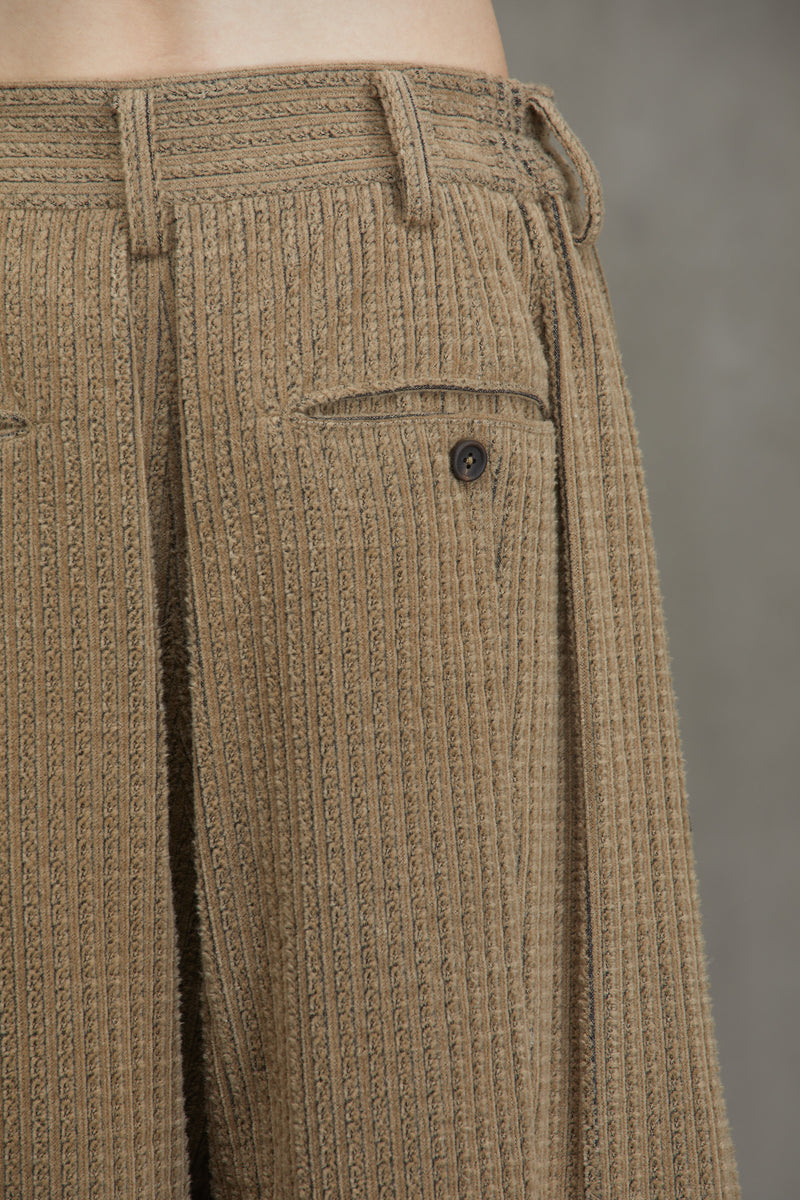 CORDUROY DROP CROTCH TROUSERS