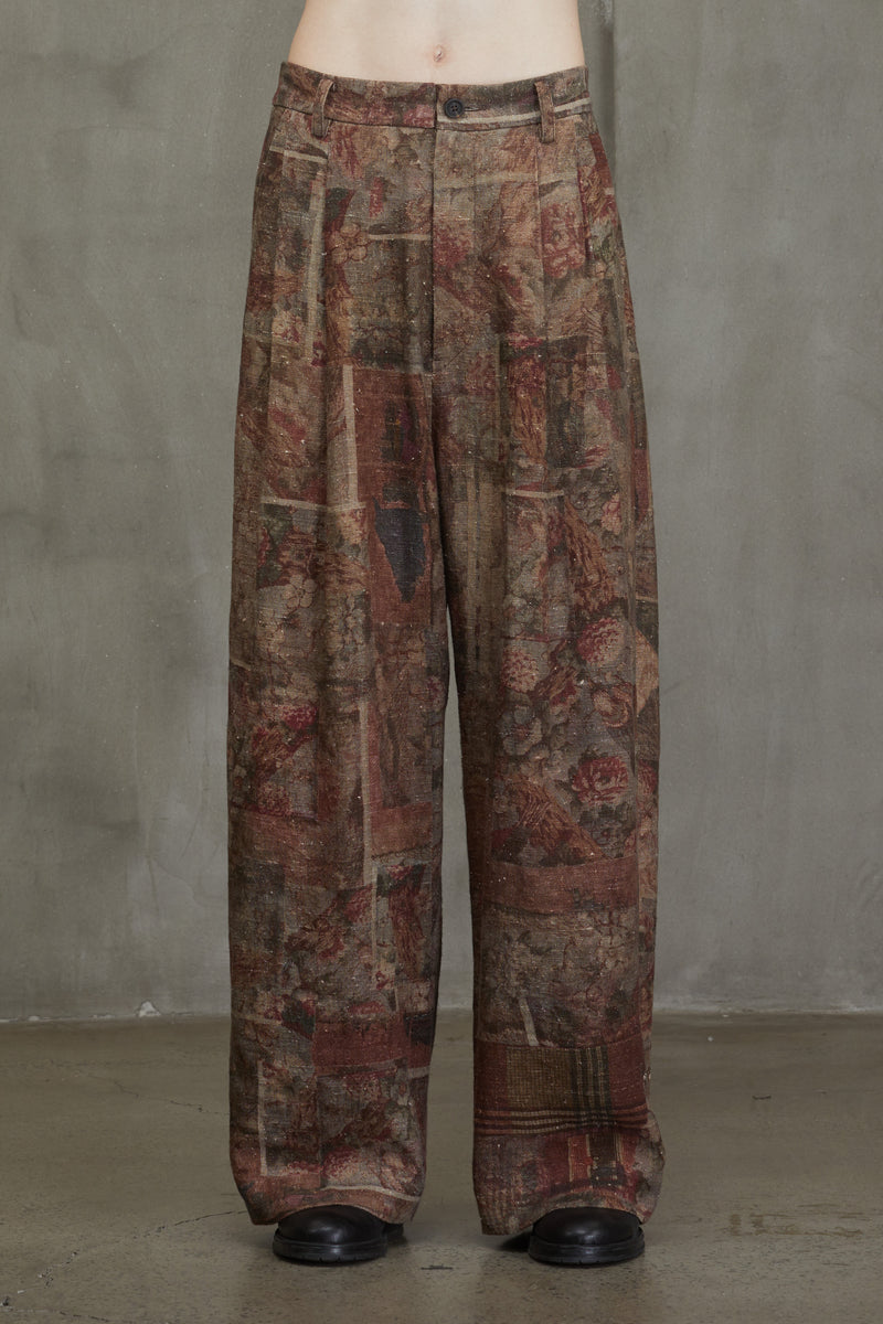 DIGITAL PRINT WIDE LEG TROUSERS