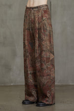 DIGITAL PRINT WIDE LEG TROUSERS