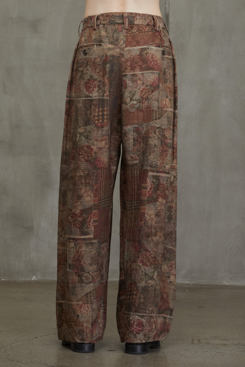 DIGITAL PRINT WIDE LEG TROUSERS