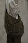 STRIPED WOOL MEDIUM SHOULDER BAG