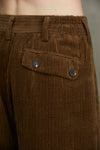 CORDUROY FRONT PLEAT TROUSERS