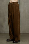 CORDUROY FRONT PLEAT TROUSERS