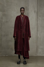 SHAWL COLLAR VELVET COAT
