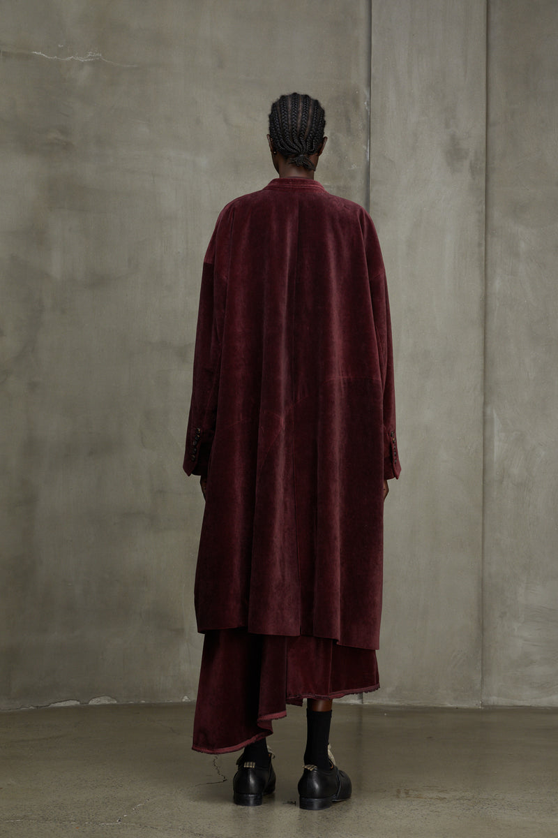 SHAWL COLLAR VELVET COAT