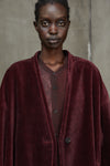 SHAWL COLLAR VELVET COAT
