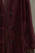 SHAWL COLLAR VELVET COAT